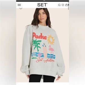 Parke x Set Active Collab Mock Neck - Ocean Drive Print